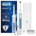 Oral-B Smart 6 6000N CrossAction Electric Toothbrush, 1 Blue App Connected Handle, 5 Modes, Pressure Sensor, 3 Toothbrush Heads, Premium Travel Case, 2 Pin EU Plug, Gift, With Visible Mode Display