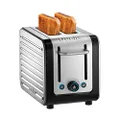 Dualit Architect 2 Slice Toaster | Brushed Stainless Steel with Black Trim | Extra-Wide Slots – Peek and Pop Function – Patented Perfect Toast Technology – Matching Kettle Available | 26505
