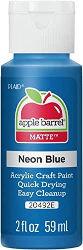 Apple Barrel Acrylic Paint in Assorted Colors (2 oz), 20492, Neon Blue