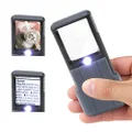 Carson MiniBrite LED Lighted Pocket Aspheric 5x Magnifier with Built-in Sliding Lens Cover