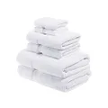 Superior 900 GSM Luxury Bathroom 6-Piece Towel Set, Made of 100% Premium Long-Staple Combed Cotton, 2 Hotel & Spa Quality Washcloths, 2 Hand Towels, and 2 Bath Towels - White