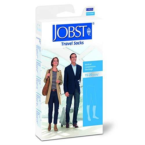 Jobst Unisex Travel Knee High 15-20 mmhg Compression Socks, Size 2, Beige