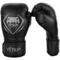 Venum Contender Boxing Gloves - Black/Grey - 8-Ounce