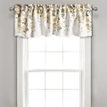 Lush Decor Weeping Flowers Window Valance for Kitchen, Living, Dining Room, Bedroom, Valance, Yellow & Gray