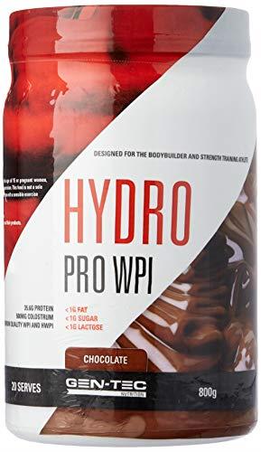 Gen-Tec Nutrition Hydro PRO Whey Protein Isolate Chocolate Powder, 800 Grams
