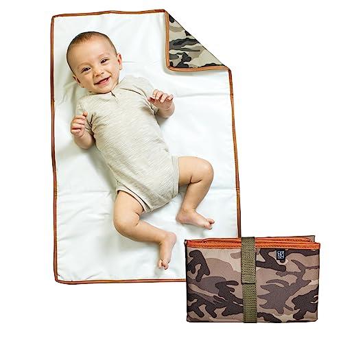J.L. Childress Full Body Portable Baby Changing Pad, Fully Padded for Baby's Comfort, Waterproof, Opens to 19" X 30", Camouflage