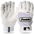 Franklin Sports Classic XT Baseball Batting Gloves Pair - White/White - Youth Large