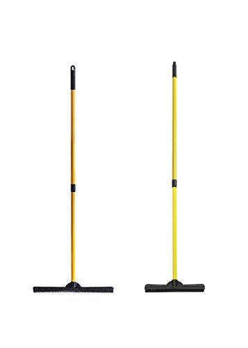 FURemover XL Heavy Duty and Original Indoor/Outdoor Broom Set, Standard and Extra Large, Black and Yellow (Model: 2385A6-AMZ)