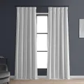 HPD Half Price Drapes Solid Thermal Insulated Blackout Curtains for Bedroom 50 X 108 Signature Linen Window Treatment Curtain (1 Panel), FLCH-FMBO20124-108, Mission White