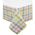 COTTON CRAFT Countryside Classic Gingham Buffalo Check Plaid Tablecloth - Premium Cotton - Spring Easter Bunny Luncheon Dinner - Table Cover - 60 inch x 120 inch - Yellow Multi Pastel