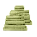 Royal Comfort Luxury Bath Towels Set Egyptian Cotton 600GSM Ultra Soft and Absorbent - 4 x Bath Towels, 4 x Hand Towels, 4 x Face Towels, 2 x Bath Mat, 2 x Hand Glove (Spearmint, 16 Piece Set)