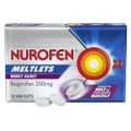 Nurofen Meltlets Pain Relief Berry Burst 200mg Ibuprofen 12 Pack, Blue
