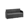 Keter 06 Rosalie 3-Seat Sofa Set, Graphite/Cool Grey