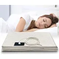 JOY·WHITE Grounding Sheet with Grounding Cord,Grounding Sheets with Organic Cotton Conductive Silver Fiber, Grounding Improve Sleep (35X59in White