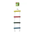 [2PCE] Trendypets Pet Bird Four Step Rope Ladder Toy, Colorful Four Step Rope Ladder Toy for Pet Birds, Enhance Their Playtime (40CM)