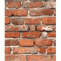 Faux Brick Peel and Stick Wallpaper 17.7" x 393" Contact Paper for Cabinets 3D Brick Wall Backdrop Self-Adhesive Wallpaper Red Brick Textured Vintage Removable Wallpaper for Fireplace Kitchen Vinyl
