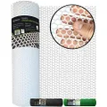 QueenBird Upgraded Plastic Chicken Wire Fence Mesh - 15.7IN x 10FT- Black/Green/White Colors Hexagonal Fencing for Gardening Poultry Netting, Floral Roll (White) (QB-23-PCM)