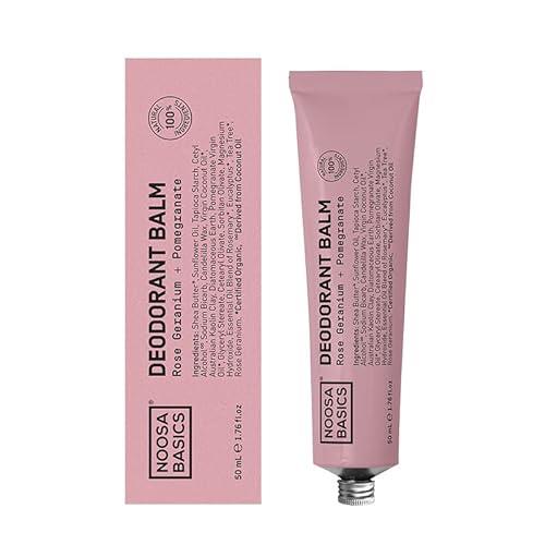 Noosa Basics Deodorant Balm Rose Geranium - Pomegranate 50ml