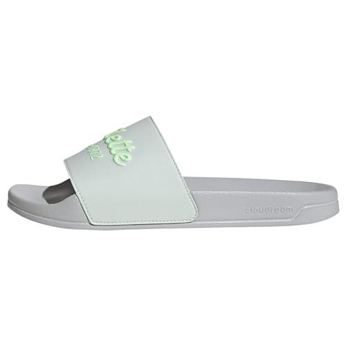 adidas Sportswear Adilette Shower Slides, Crystal Jade/Green Spark/Grey Two, 15