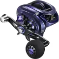 Piscifun Alijoz 400 Baitcaster Fishing Reel, 35Lbs Max Drag Aluminum Alloy Frame Baitcasting Reel, 6.6:1 Gear Ratio Freshwater & Saltwater Low Profile Casting Reel for Musky, Blue-Violet Right Handle