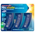 Nicabate Minis Lozenge Mint 2MG, assists with smoking cravings, 60 Pack