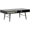 Modern Furniture Omari Coffee Table, 117 cm Length, Black/Green Oak