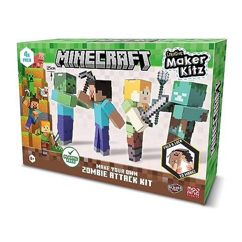 Minecraft - Make Your Own Zombie Attack, Cardboard Construction Kit, 25cm (Height), Ages 6+