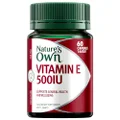 Nature's Own Vitamin E 500IU Capsules 60 - Antioxidant Reduces Free Radicals - Supports Healthy Immune System Function in Elderly Individuals- Helps Prevent Vitamin E Deficiency