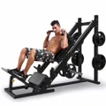 Kingkong Fitness 2 in 1 Leg Press and Squat Plate Loaded Machine, Black