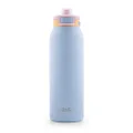 Ello Pop & Fill 32oz Stainless Steel Water Bottle with QuickFill Technology, Double Walled and Vacuum Insulated Metal, Leak Proof Locking Lid, Sip and Chug, Reusable, BPA Free, Coastal Sunrise