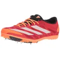 adidas Unisex-Adult Adizero XCS Track and Field Shoe, Vivid Red/White/Beam Orange, 11 Women/14 Men