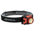 Dorcy 3AAA 530 Lumen Ultra HD Headlamp and UV Light, Black/Red