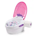 Summer Step by Step Potty, Pink - 3-in-1 Potty Training Toilet - Features Contoured Seat, Flushable Wipes Holder and Toilet Tissue Dispenser, 13x9.5x15.5 Inch (Pack of 1)
