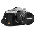 MegaGear MG1864 Ever Ready Genuine Leather Camera Half Case for Olympus OM-D E-M5 Mark III, Black