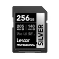 Lexar Silver SD Card 256GB, Up to 205MB/s Read, SD3.0, V30, U3, C10 SDXC Card, UHS-I SD Memory Card for DSLR, Cameras, Professional Photographer, Videographer, Enthusiast (LSDSILV256G-BNNNG)