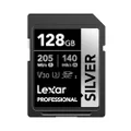Lexar Silver SD Card 128GB, Up to 205MB/s Read, SD3.0, V30, U3, C10 SDXC Card, UHS-I SD Memory Card for DSLR, Cameras, Professional Photographer, Videographer, Enthusiast (LSDSILV128G-BNNNG)