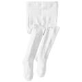 Jefferies Socks Little Girls' Seamless Organic Cotton Tights, White, 2-4 Years