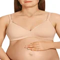 Berlei Womens Barely There Cotton Rich Maternity Bra, Beige, 16D US
