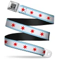 Buckle-Down Seatbelt Buckle Belt, Chicago Flag, Youth, 20 to 36 Inches Length, 1.0 Inch Wide