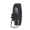 Amazon Essentials Men's Stretch Woven Braid Belt, Black, 50