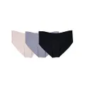 Fruit of the Loom Women’s No Show Seamless Underwear, Amazing Stretch & No Panty Lines, Available in Plus Size, Pima Cotton Blend - Hipster - 3 Pack - Nude/Silver/Black, 8