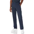 Amazon Essentials Men's Classic-Fit Casual Stretch Khaki Pant, Navy, 32W x 33L