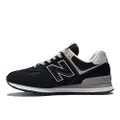 New Balance ML574EVB Wide Fit Trainers Shoes (2E Width), Black Evb, 9.5 US