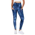 ODODOS Women's High Waisted Yoga Leggings with Pockets, Tummy Control Non See Through Workout Athletic Running Yoga Pants, Indigo, Large