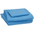 Amazon Basics Kid's Sheet Set - Soft, Easy-Wash Microfiber, Azure Blue, Twin