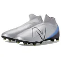 New Balance Unisex's Tekela V4 Magia Fg Football Shoe, Silver Bright Lapis Black, 13 US