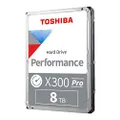 Toshiba X300 PRO 8TB High Workload Performance for Creative Professionals 3.5-Inch Internal Hard Drive – Up to 300 TB/Year Workload Rate CMR SATA 6 GB/s 7200 RPM 256 MB Cache - HDWR480XZSTB