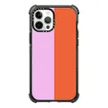 CASETiFY Ultra Impact Case for iPhone 12 Pro Max - Pink/Red Colorblock - Clear Black