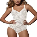 Bali Women's Shapewear Firm Control Lace 'N' Smooth Body Briefer, White, 38D
