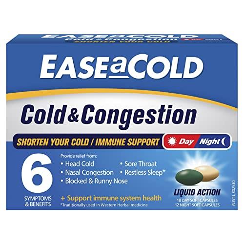 Ease A Cold Could & Congestion Day & Night 30 Capsules, 30 count, Pack of 30
